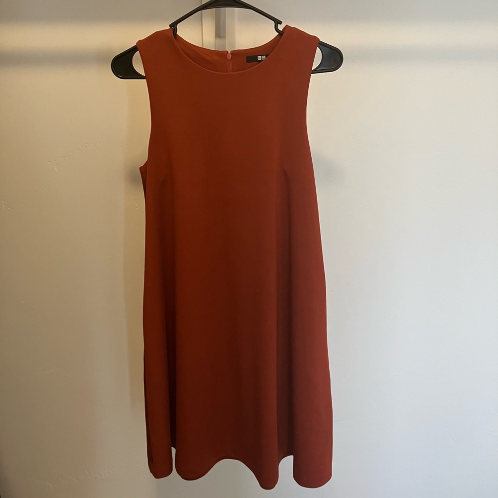 Uniqlo burnt orange dress medium